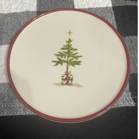 Set of 4 Grassland Roads Tidbit Dishes/Plates Winter Scene - Picture 3 of 6